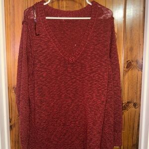 Cozy Maroon Knit Sweater